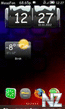 Black snow widget digital clock.sis